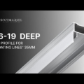 5 06-1906-19 DEEP ALU PROFILE FOR “FLOATING LINES” D33 (35 MM)15 06-1906-19 DEEP ALU PROFILE FOR “FLOATING LINES” D33 (35 MM) 06-19 PROFIL «LICHTLINIE» MIT DIFFUSOR 33MM
