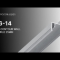 001 06-14 ALU CONTOUR WALL PROFILE WITH A DIFFUSER D22 (25MM) 06-14 KONTUR PROFIL MIT DIFFUSOR 25 MM (WAND)