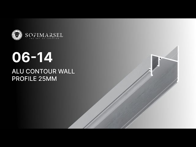 001 06-14 ALU CONTOUR WALL PROFILE WITH A DIFFUSER D22 (25MM) 06-14 KONTUR PROFIL MIT DIFFUSOR 25 MM (WAND)