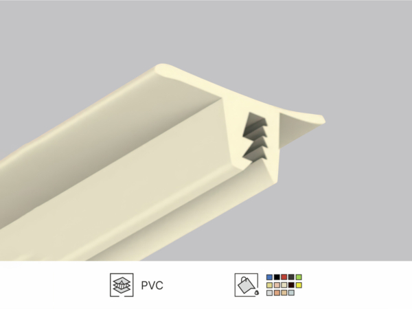 TL-305 / 307 / 313 / 319 / 333 / 501 PVC ABDECKLEISTE FÜR WAND- UND DECKENPROFIL, FARBIG