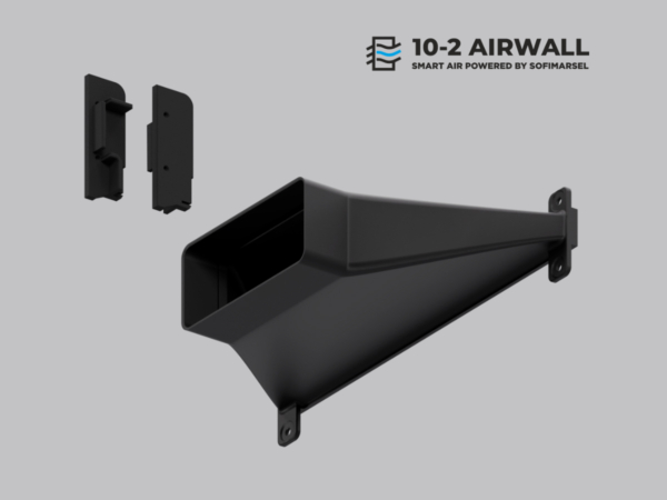 LÜFTUNGSKANALFLANSCH + 2 ABSCHLUSSELEMENT FÜR 10-2 AIRWALL