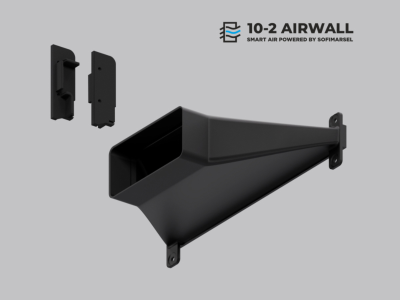 LÜFTUNGSKANALFLANSCH + 2 ABSCHLUSSELEMENT FÜR 10-2 AIRWALL