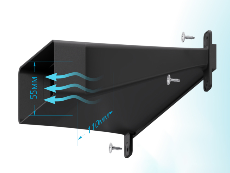 LÜFTUNGSKANALFLANSCH + 2 ABSCHLUSSELEMENT FÜR 10-2 AIRWALL