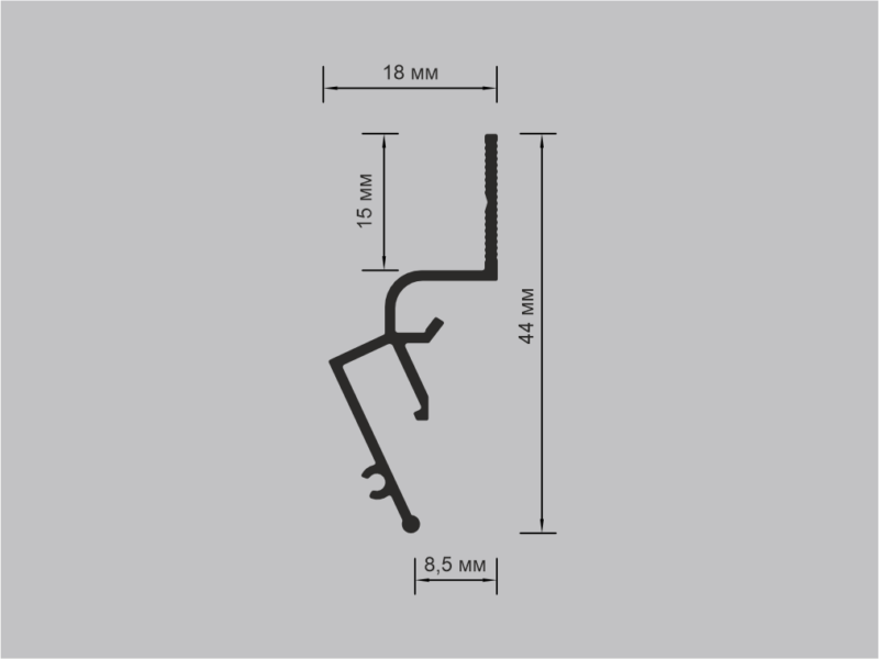 01-16 Schattenprofil 8,5 mm